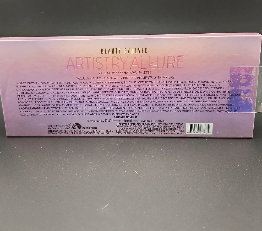 Beauty Evolved Artistry Allure Eyeshadow Palette New